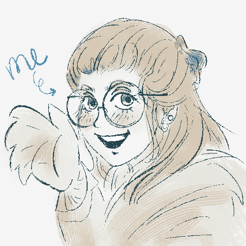 Sketch self-portrait of Hlyph